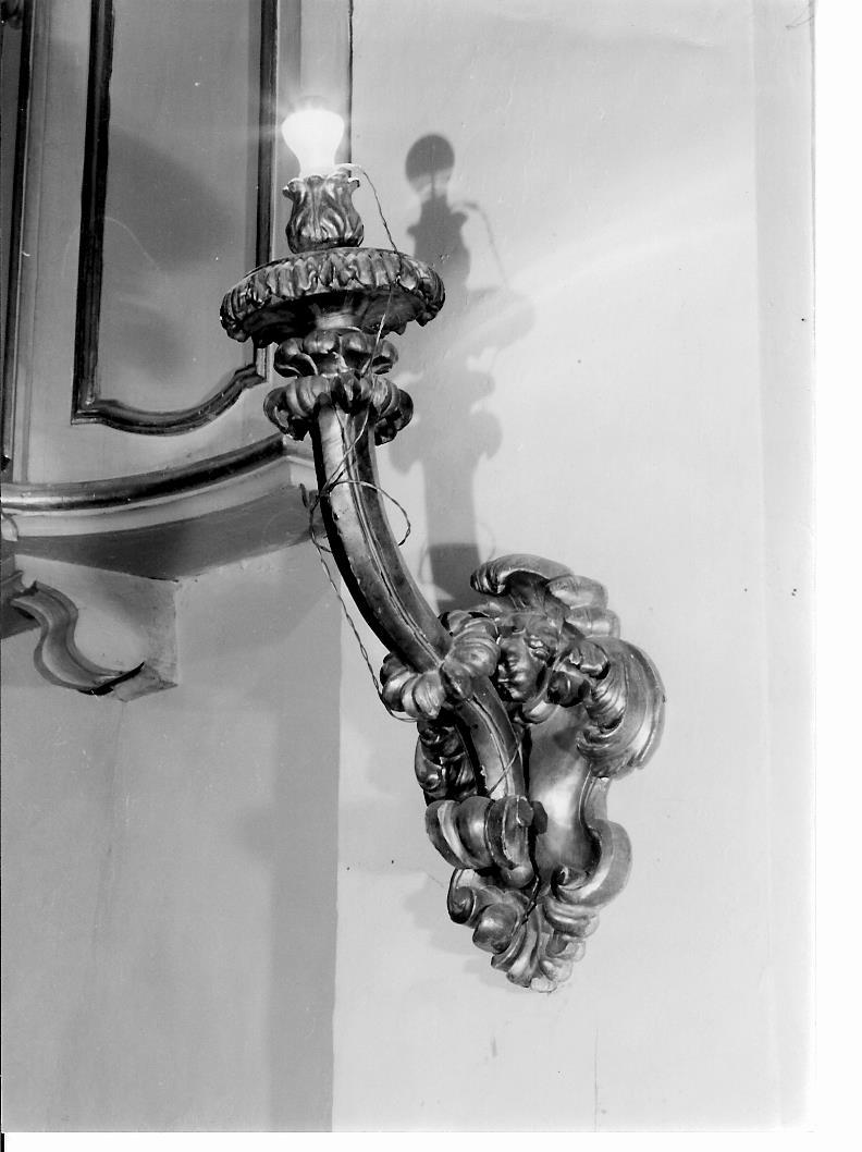 reggilampada a bracci, coppia - bottega marchigiana (metà sec. XVIII)