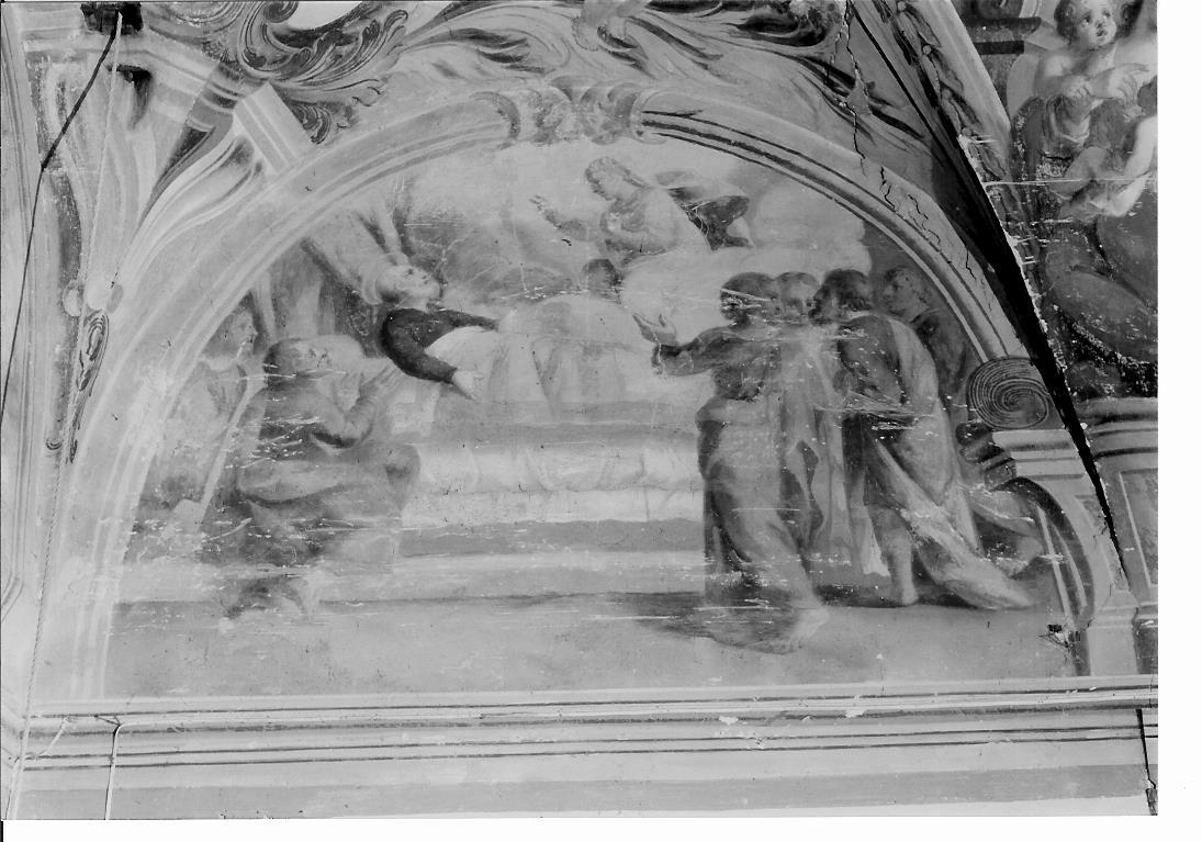 San Filippo Neri ha la visione della Madonna con Bambino (dipinto, elemento d'insieme) di Malatesta Giuseppe (bottega) (sec. XVIII)