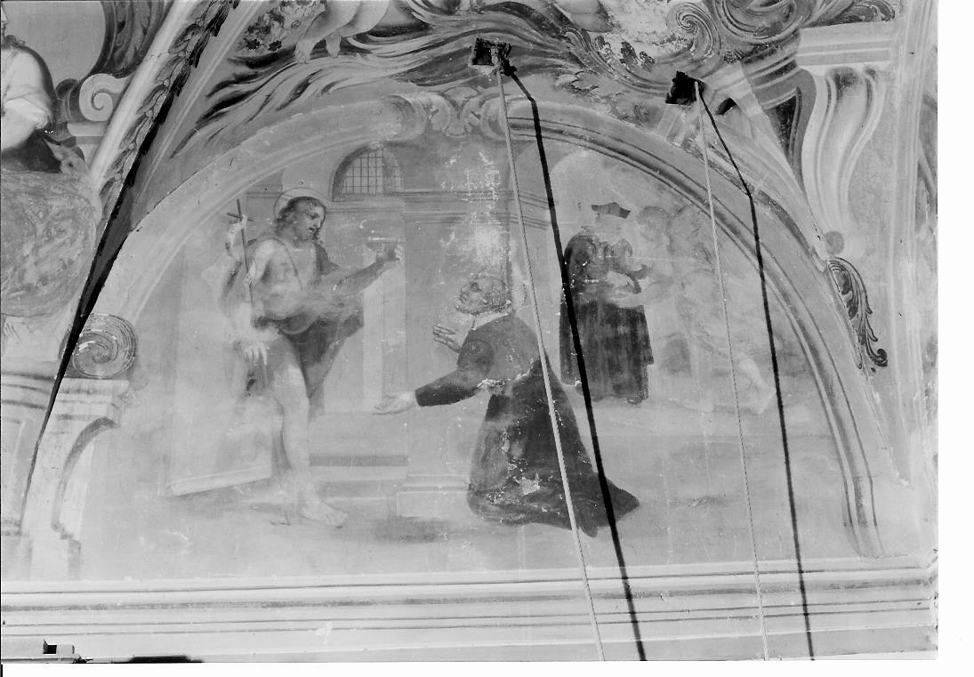 San Filippo Neri e San Giovanni Battista (dipinto, elemento d'insieme) di Malatesta Giuseppe (bottega) (sec. XVIII)