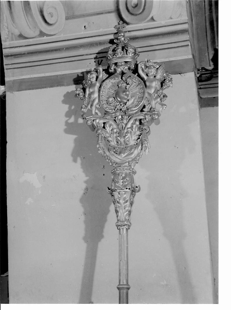 asta di insegna processionale, coppia - bottega marchigiana (sec. XIX)