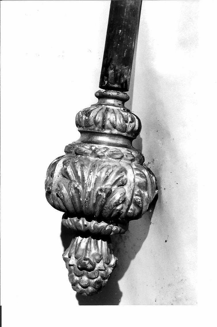 asta di baldacchino processionale, coppia - bottega marchigiana (sec. XIX)