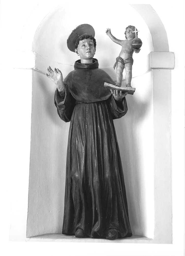 Sant'Antonio da Padova con il bambino (statua) - bottega marchigiana (sec. XVIII)