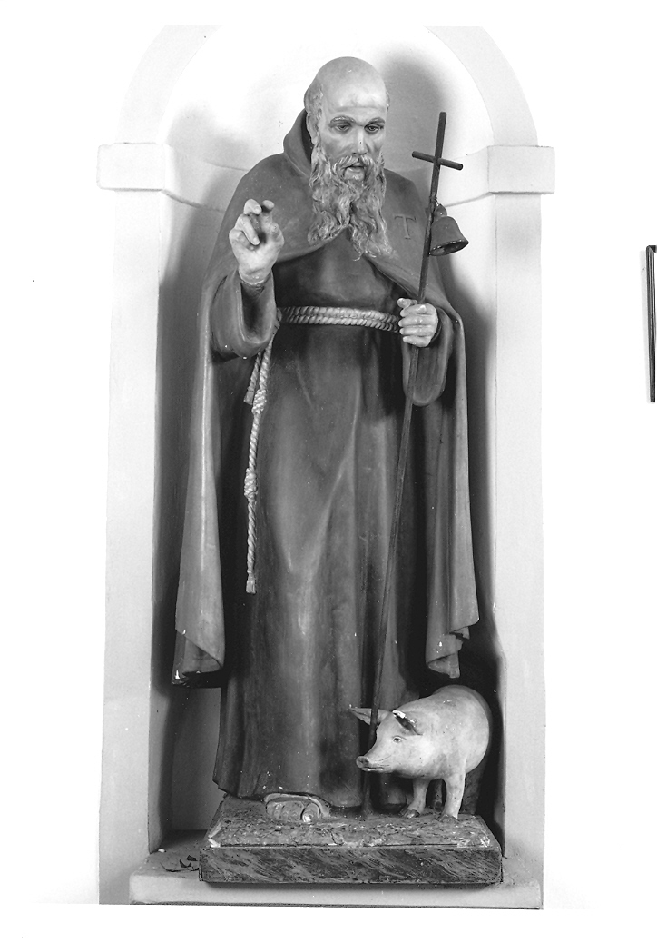 Sant'Antonio Abate (statua) - bottega marchigiana (sec. XIX)