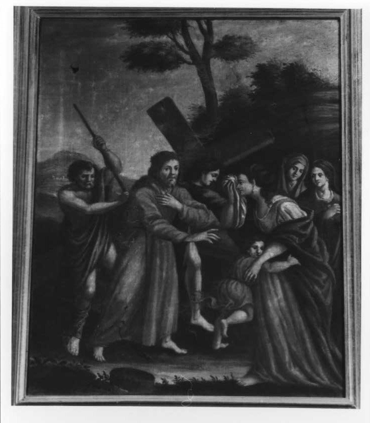 stazione VIII: Gesù consola le donne di Gerusalemme (dipinto) - ambito marchigiano (fine/inizio secc. XVIII/ XIX)