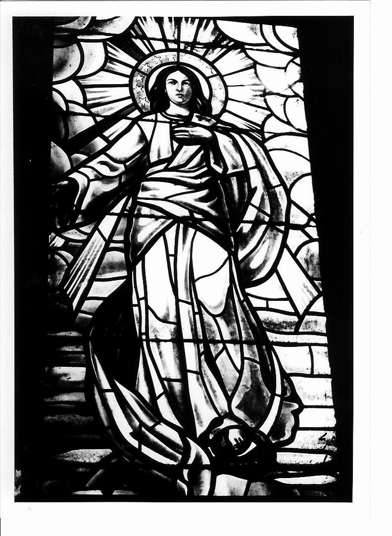 Immacolata Concezione (vetrata) di Mellini M (metà sec. XX)