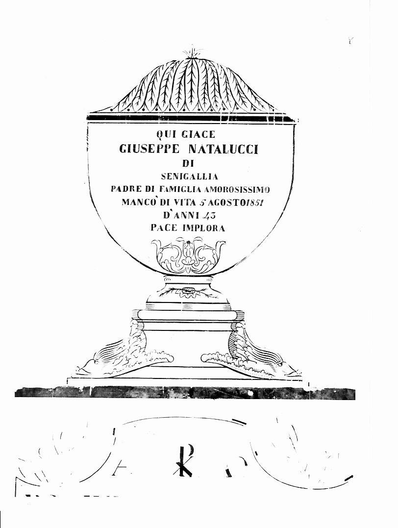 lapide tombale - bottega marchigiana (sec. XIX)