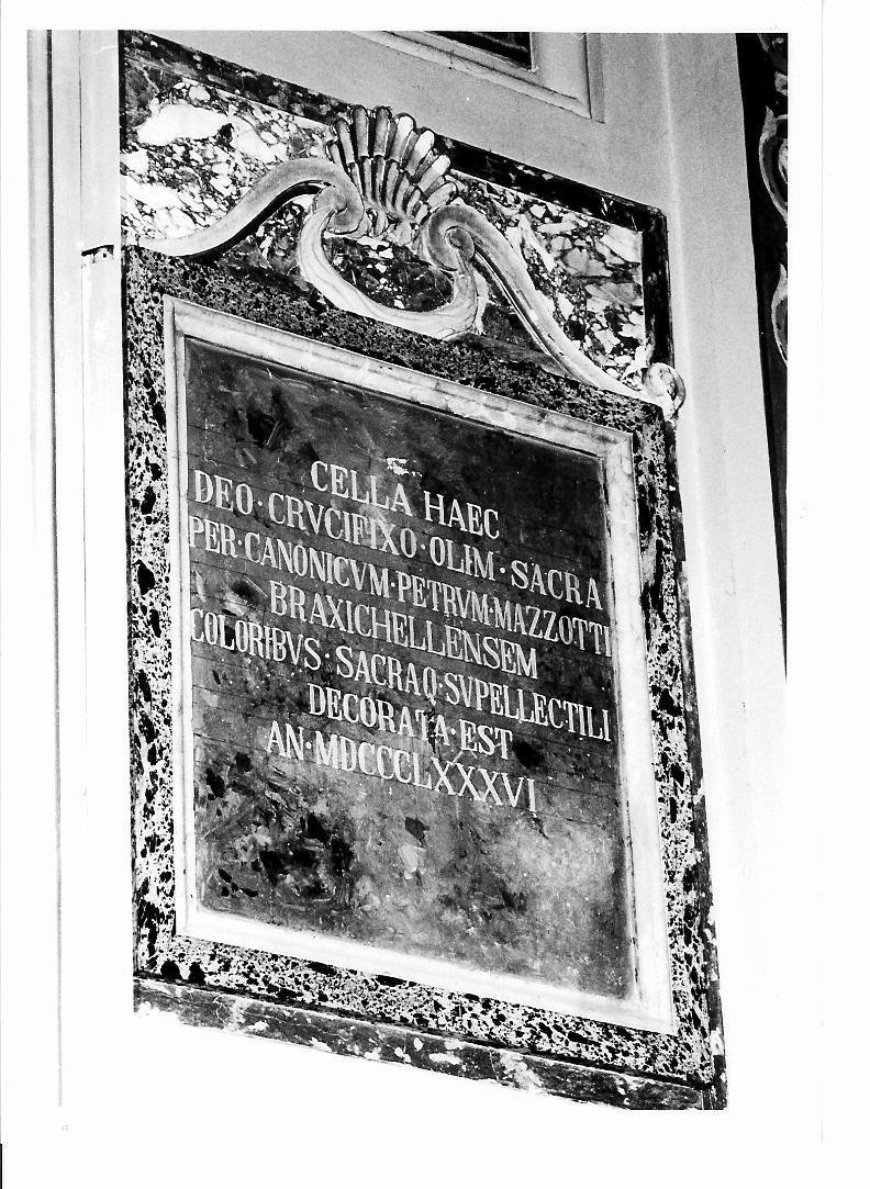 lapide documentaria - bottega marchigiana (sec. XIX)