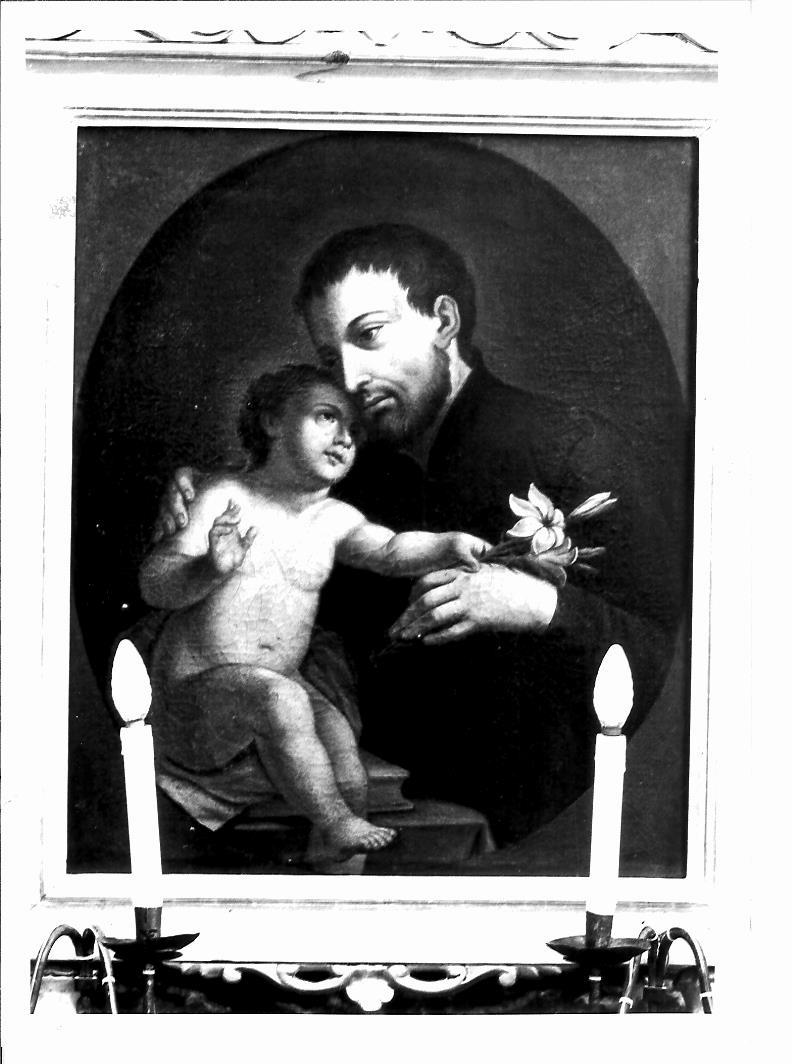 Sant'Antonio da Padova con il bambino (dipinto) - ambito marchigiano (sec. XIX)
