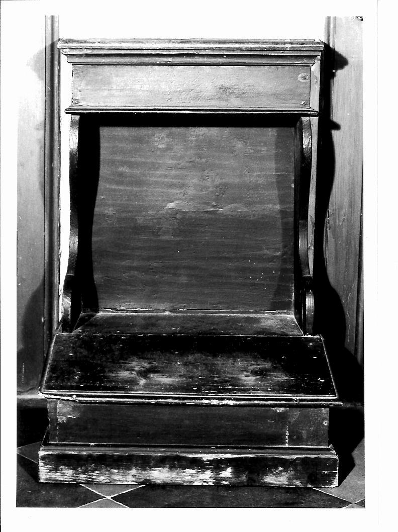 inginocchiatoio - a montanti sagomati - bottega marchigiana (sec. XIX)