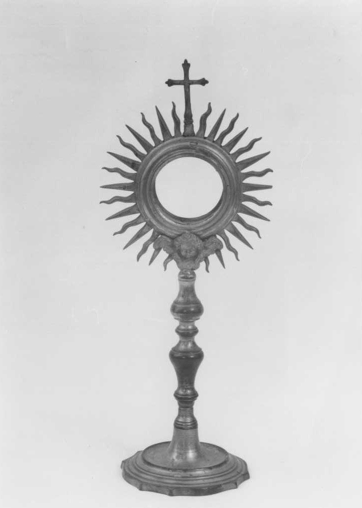 ostensorio - a raggiera - bottega marchigiana (fine/inizio secc. XIX/ XX)