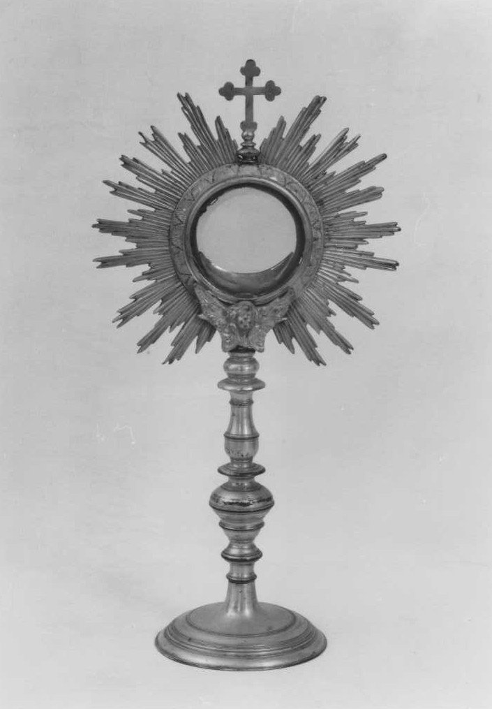 ostensorio - a raggiera - bottega marchigiana (prima metà sec. XX)