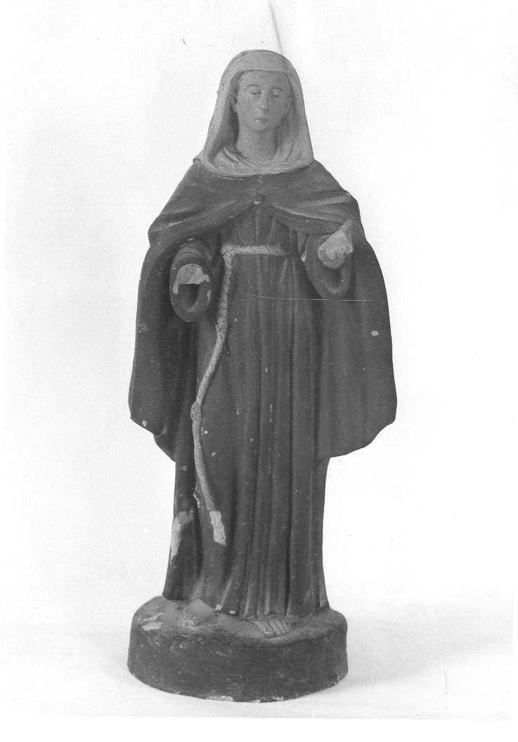 Santa Chiara (statuetta) - bottega marchigiana (fine/inizio secc. XVIII/ XIX)