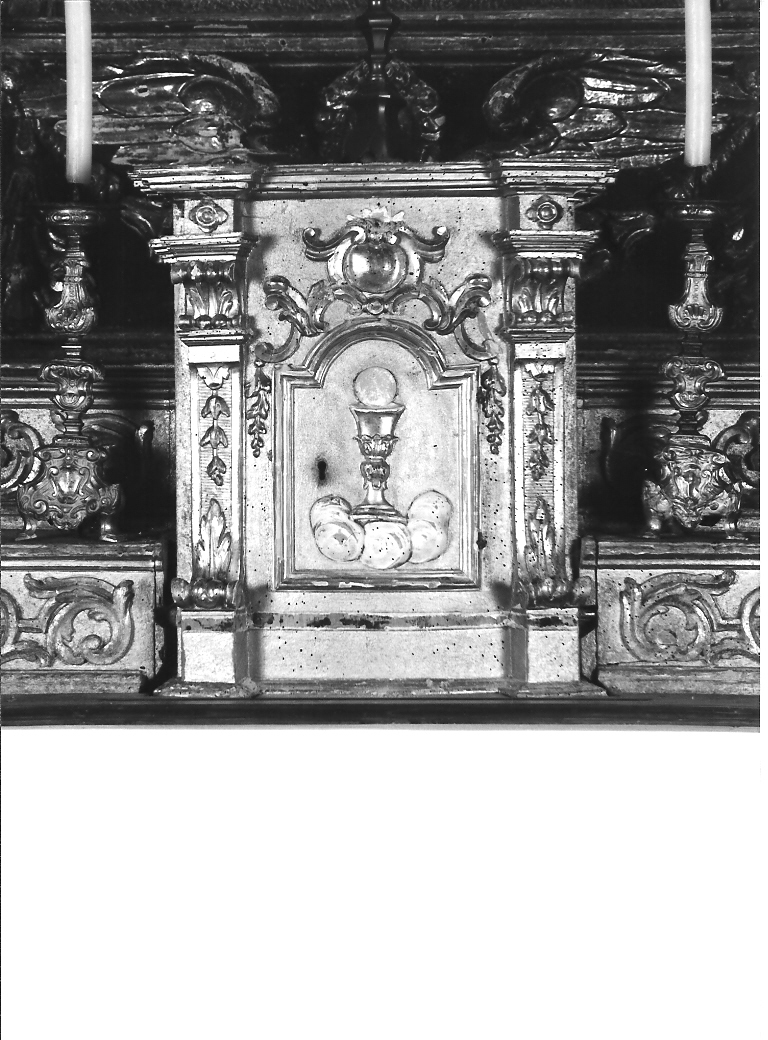tabernacolo - a frontale architettonico - bottega marchigiana (fine/inizio secc. XVII/ XVIII)