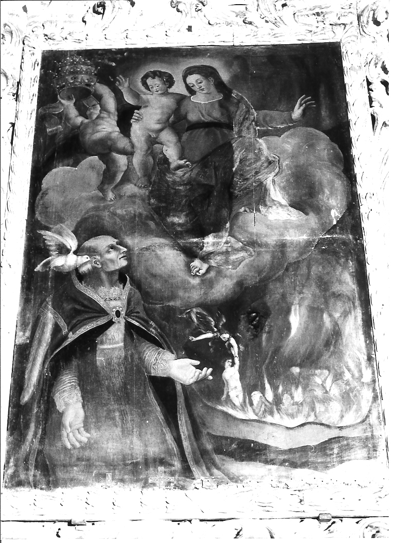 San Gregorio Magno intercede pe le anime purganti (dipinto) di Magistris Simone de, Magistris Giovan Francesco de (sec. XVII)