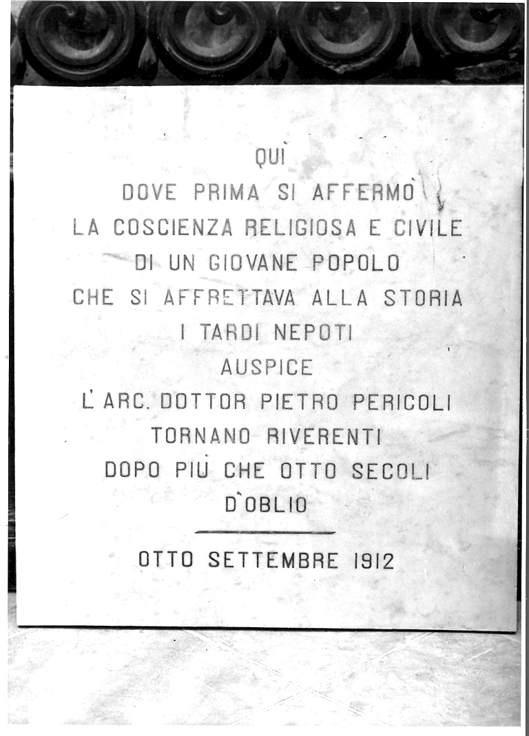 lapide - bottega marchigiana (sec. XX)