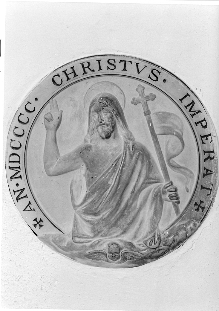 Cristo redentore benedicente (rilievo) - bottega marchigiana (sec. XX)