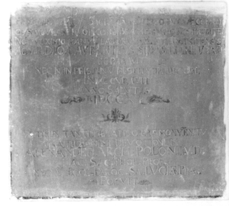 lapide commemorativa - bottega marchigiana (sec. XVIII)