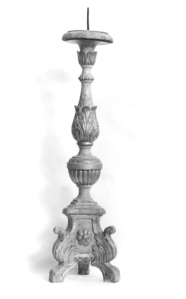 candeliere d'altare, serie - bottega marchigiana (sec. XIX)