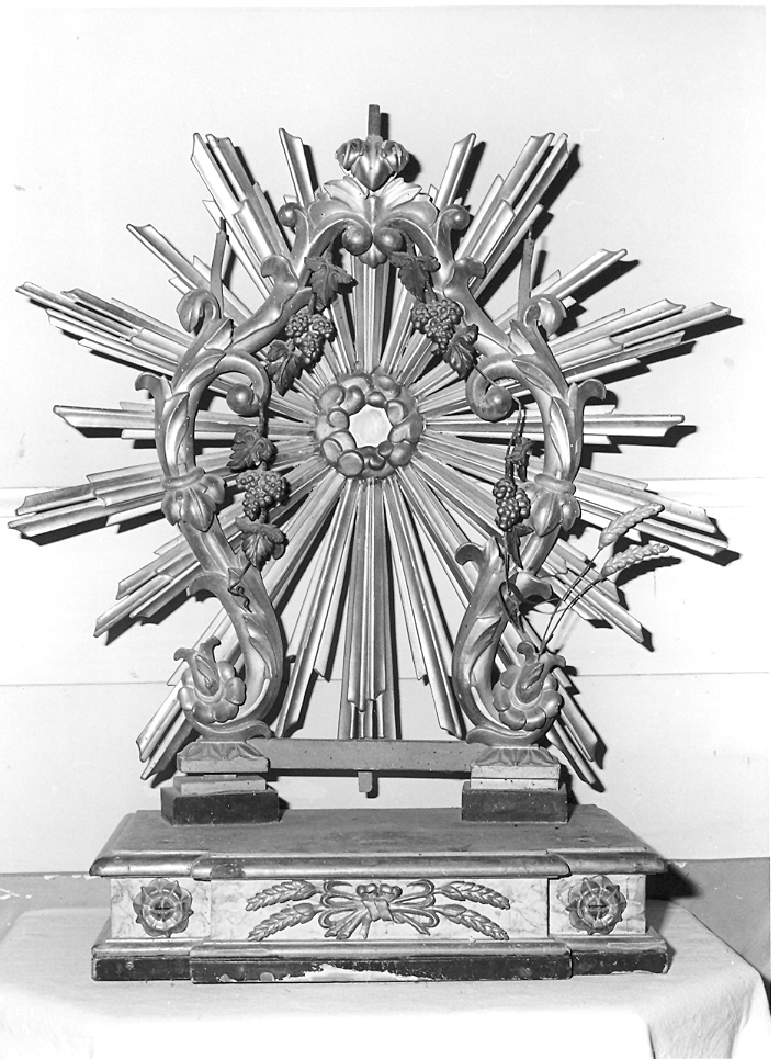 tronetto per esposizione eucaristica - bottega marchigiana (sec. XIX)