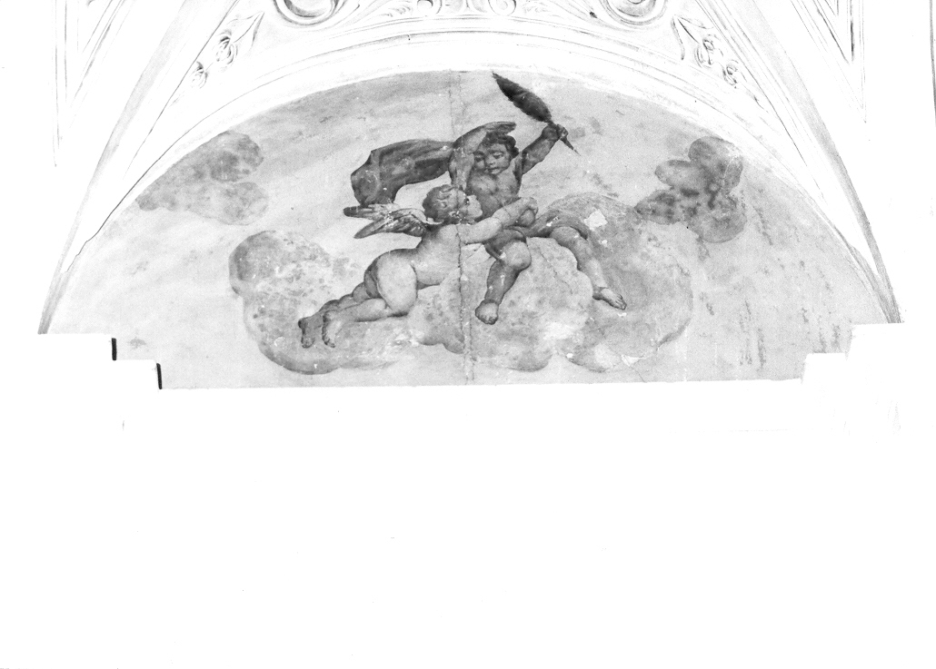 angeli con palma del martirio (dipinto, elemento d'insieme) - ambito marchigiano (sec. XIX)