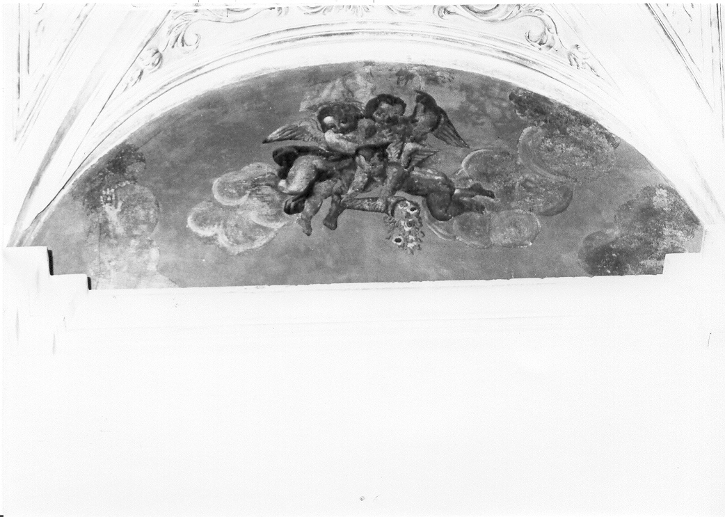 angeli con cornucopia (dipinto, elemento d'insieme) - ambito marchigiano (sec. XIX)