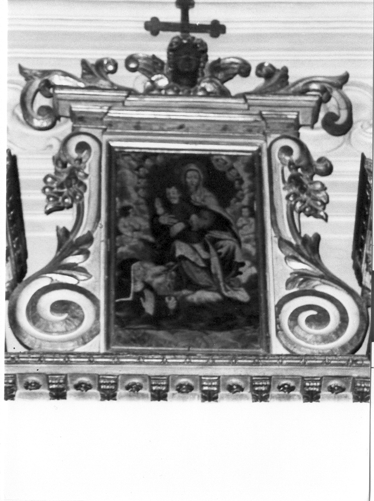Madonna con Bambino e Santa Scolastica (dipinto, elemento d'insieme) - ambito marchigiano (sec. XVIII)