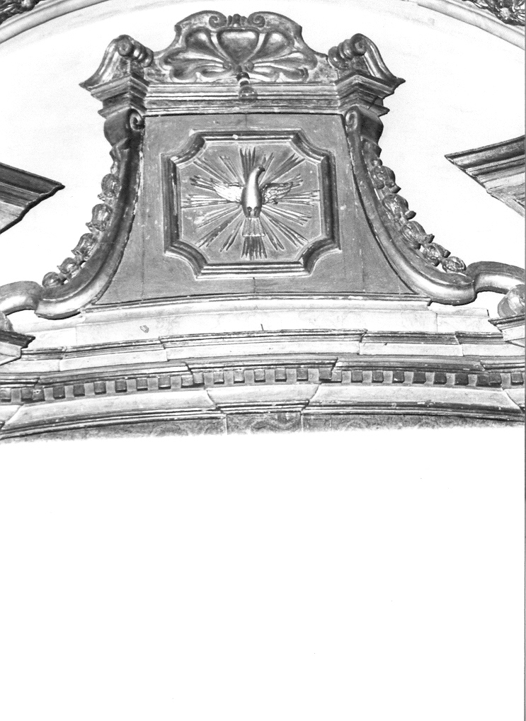 colomba dello Spirito Santo (cimasa d'altare, elemento d'insieme) - bottega marchigiana (sec. XIX)