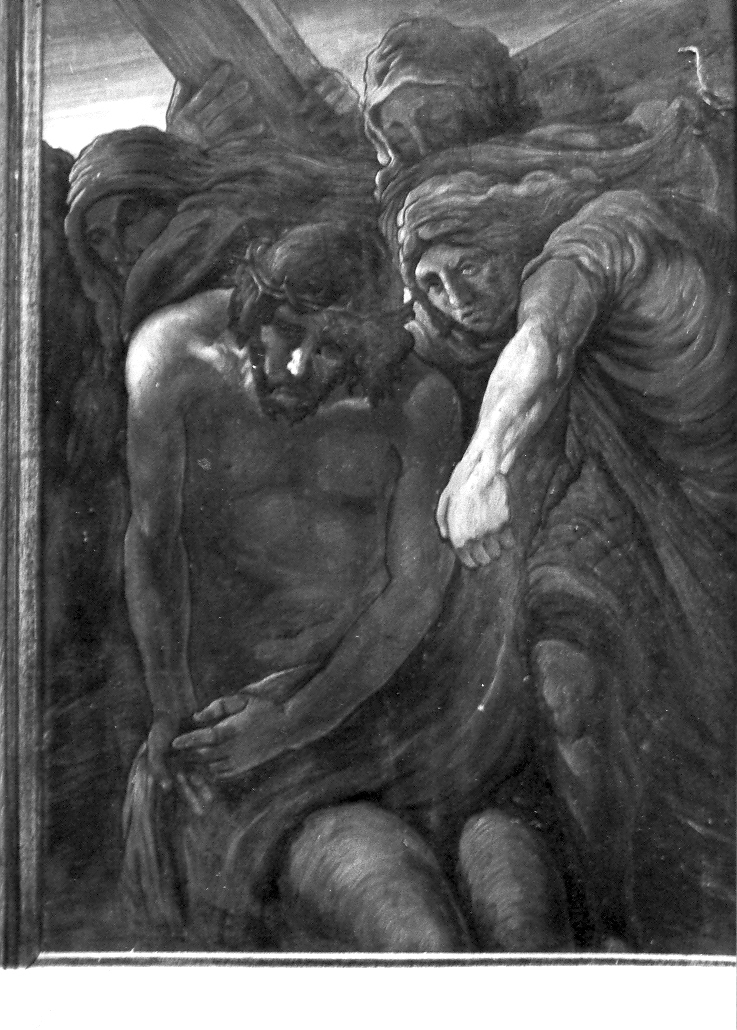 stazione X: Gesù spogliato e abbeverato di fiele (Via Crucis, elemento d'insieme) di Leoni Ghino (attribuito) (prima metà sec. XX)