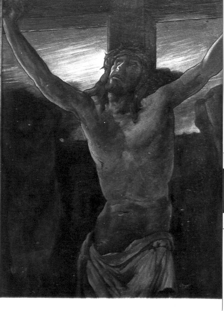 stazione XII: Gesù innalzato e morto in croce (Via Crucis, elemento d'insieme) di Leoni Ghino (attribuito) (prima metà sec. XX)