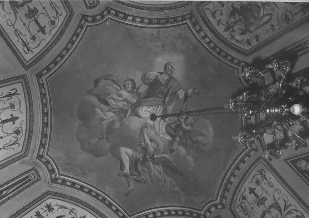 apoteosi di San Filippo Neri (decorazione pittorica) - ambito marchigiano (sec. XVIII)