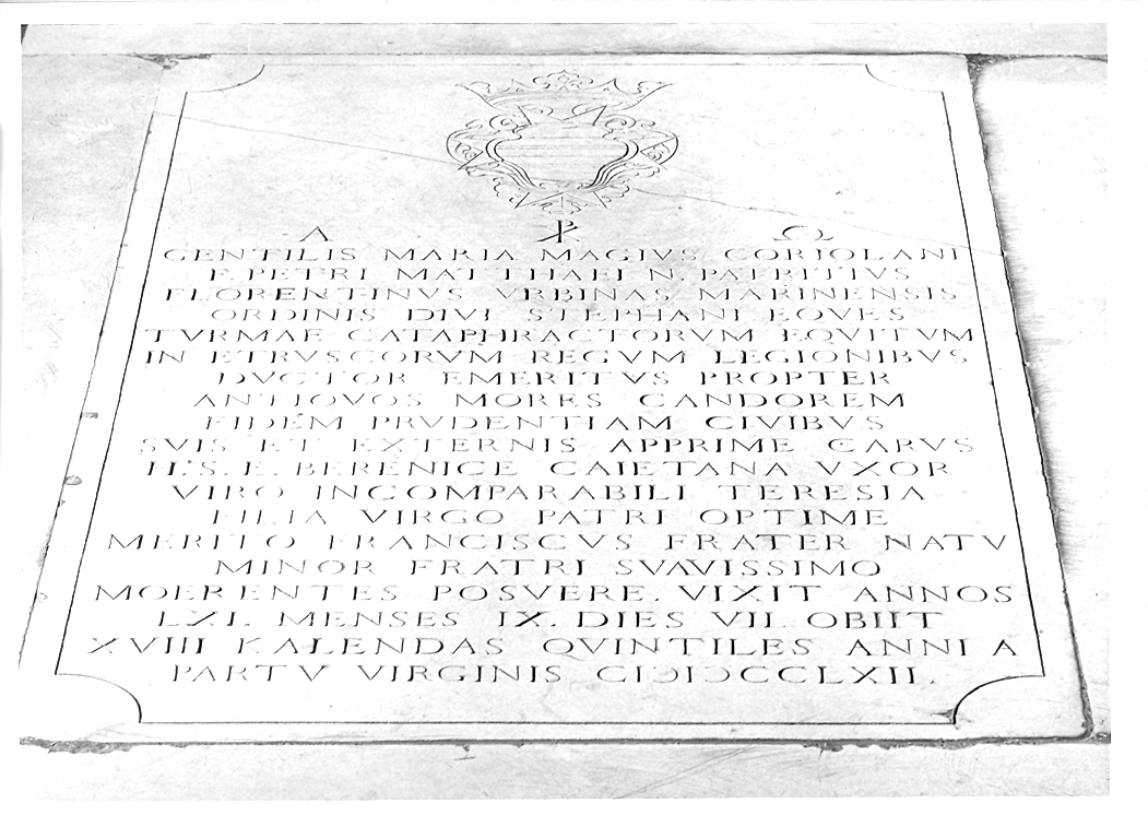 lastra tombale - bottega marchigiana (sec. XVIII)