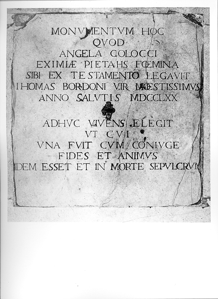 lastra tombale - bottega marchigiana (sec. XVIII)