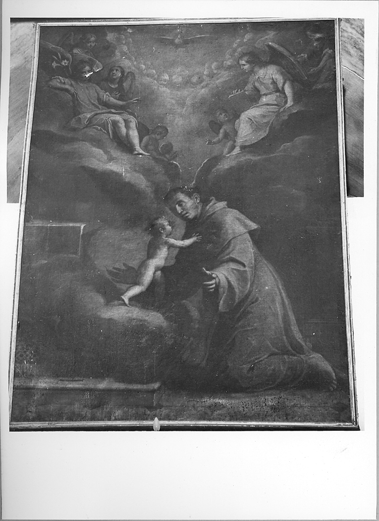 apparizione di Gesù Bambino a Sant'Antonio da Padova (dipinto) di Ridolfi Claudio (sec. XVII)