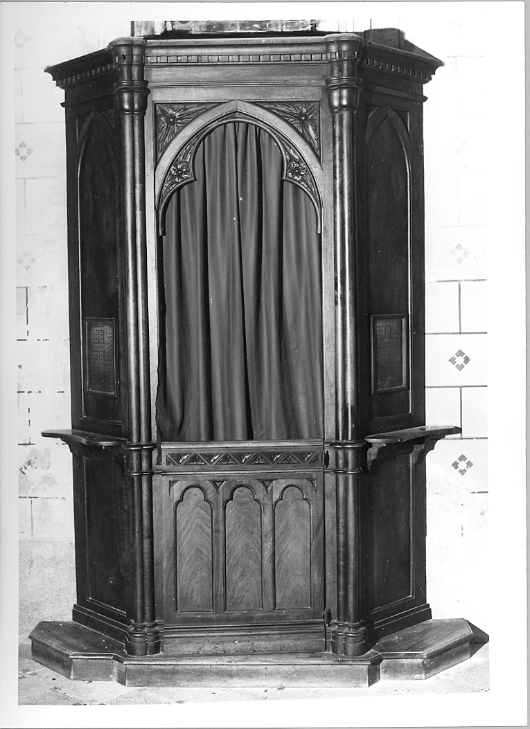 confessionale - bottega marchigiana (prima metà sec. XX)