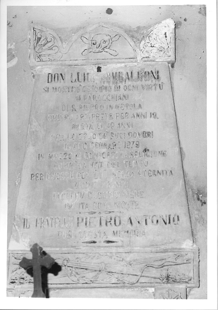 lapide commemorativa - bottega marchigiana (sec. XIX)