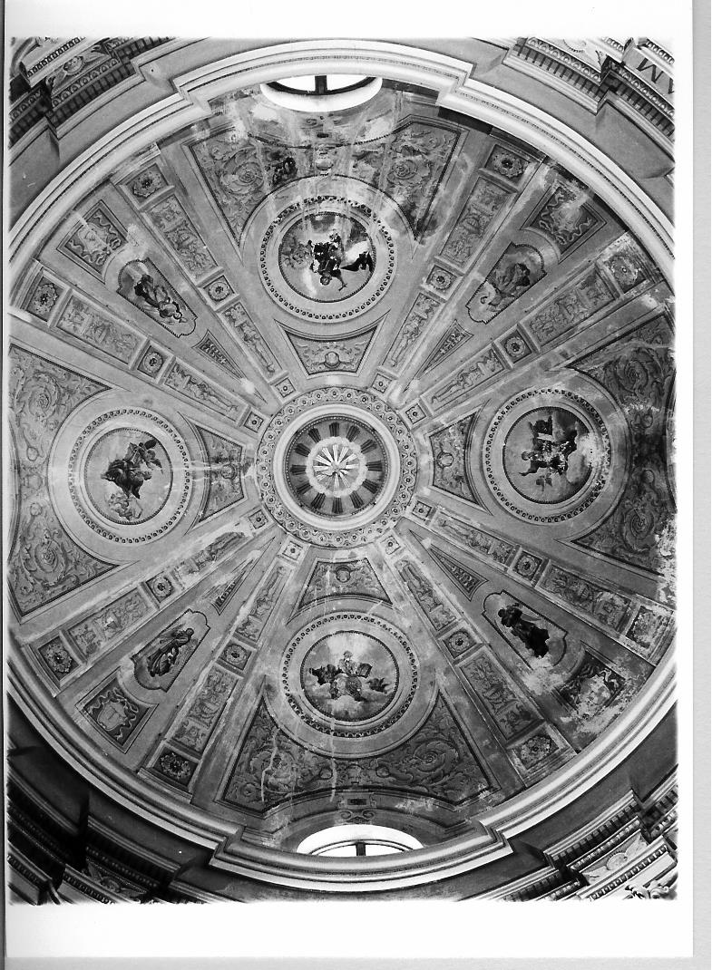 grottesche con figure di virtù, evangelisti, Dio Padre e angeli (decorazione pittorica, complesso decorativo) - ambito marchigiano (sec. XX)