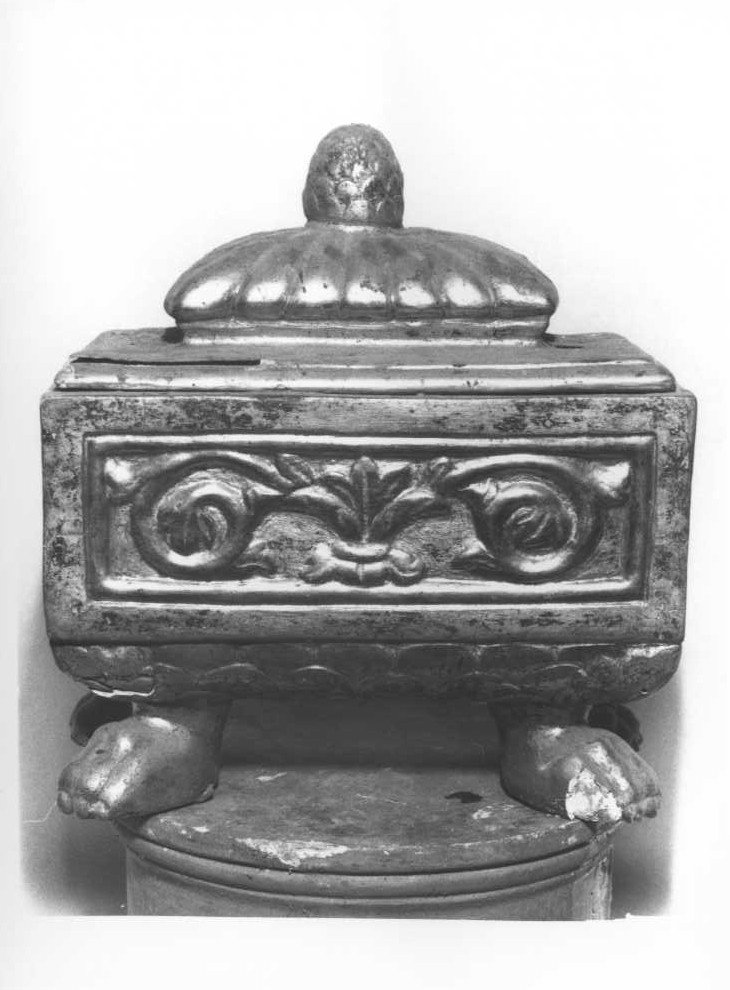 custodia - di vasetti per oli santi - bottega marchigiana (inizio sec. XIX)