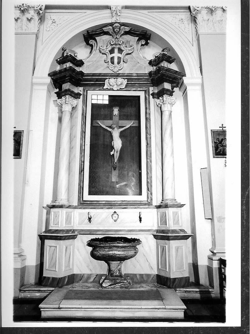 mostra architettonica d'altare, coppia - bottega marchigiana (prima metà sec. XVIII)