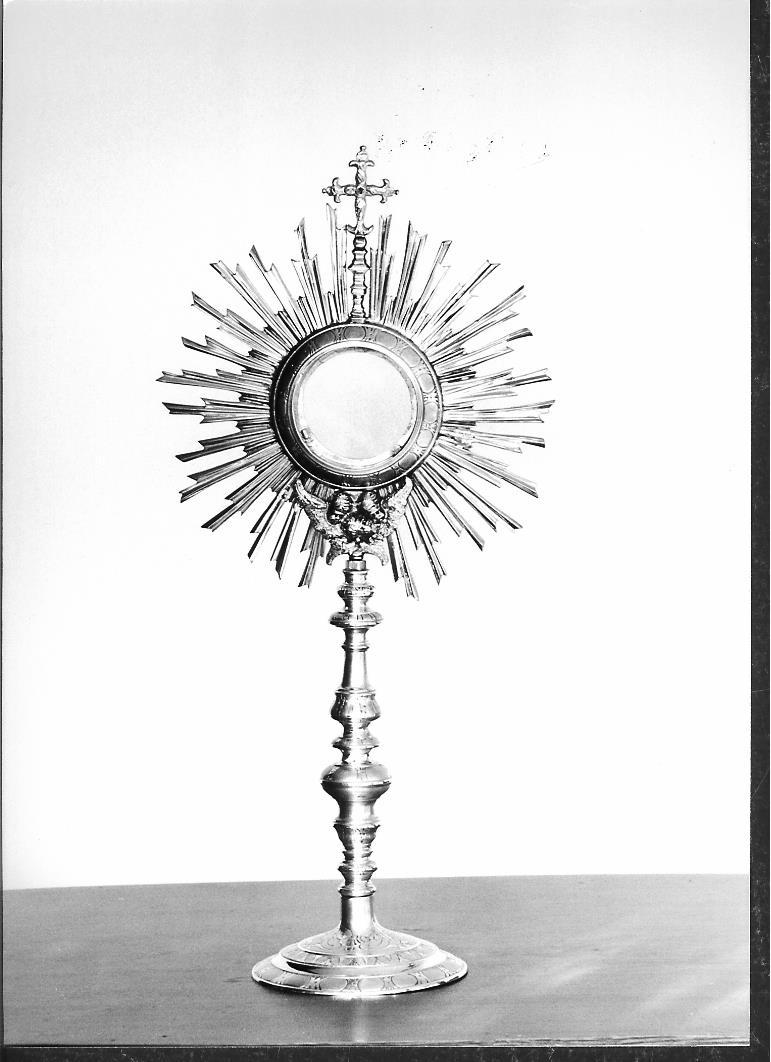 ostensorio - a raggiera - bottega italiana (sec. XIX)
