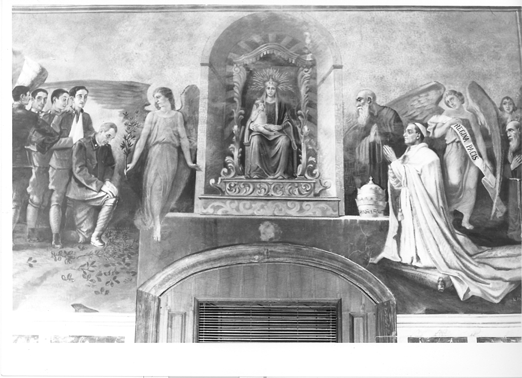 supplica della Madonna dell'Ambro per la pace (dipinto) di Parodi Virgilio (sec. XX)