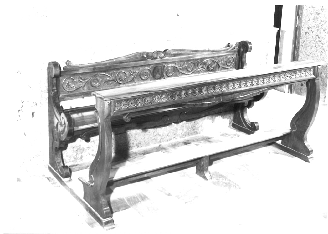 panca con inginocchiatoio - bottega marchigiana (sec. XIX)