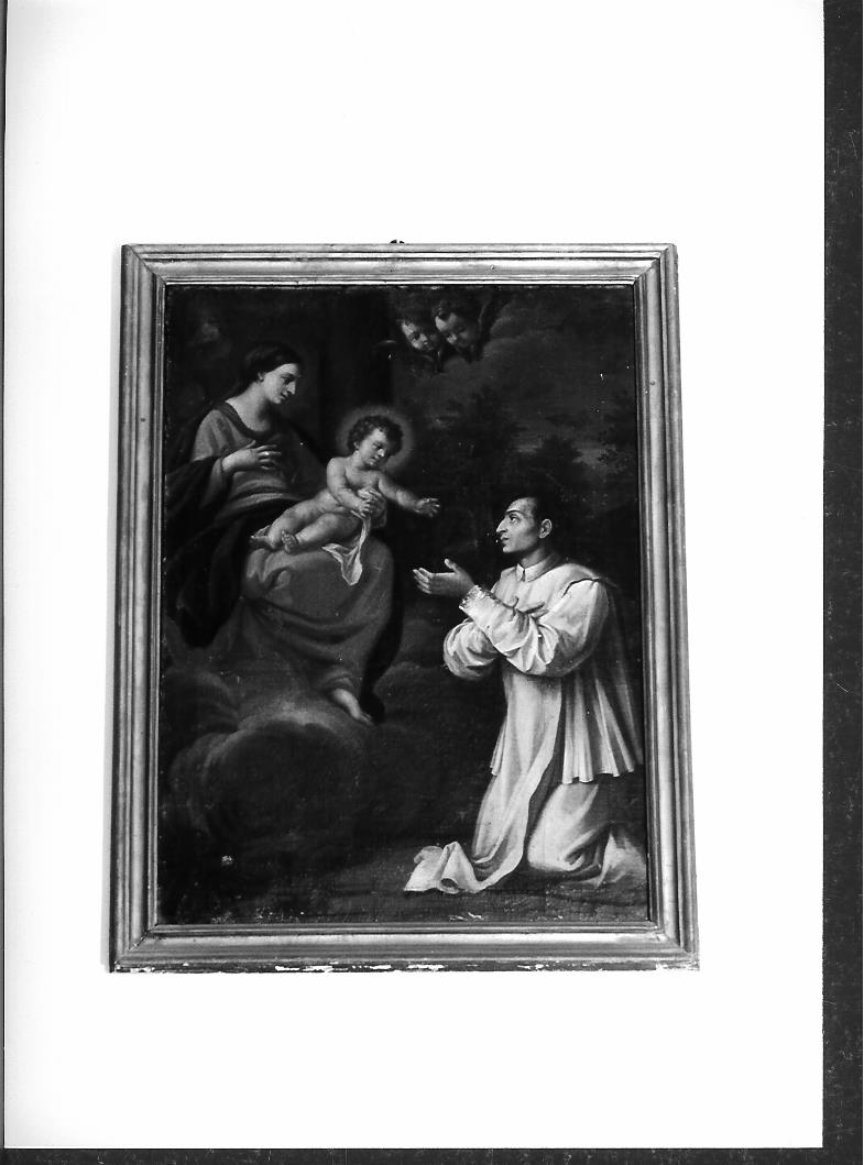 Madonna con Bambino e Santo (dipinto) - ambito marchigiano (fine sec. XVII)