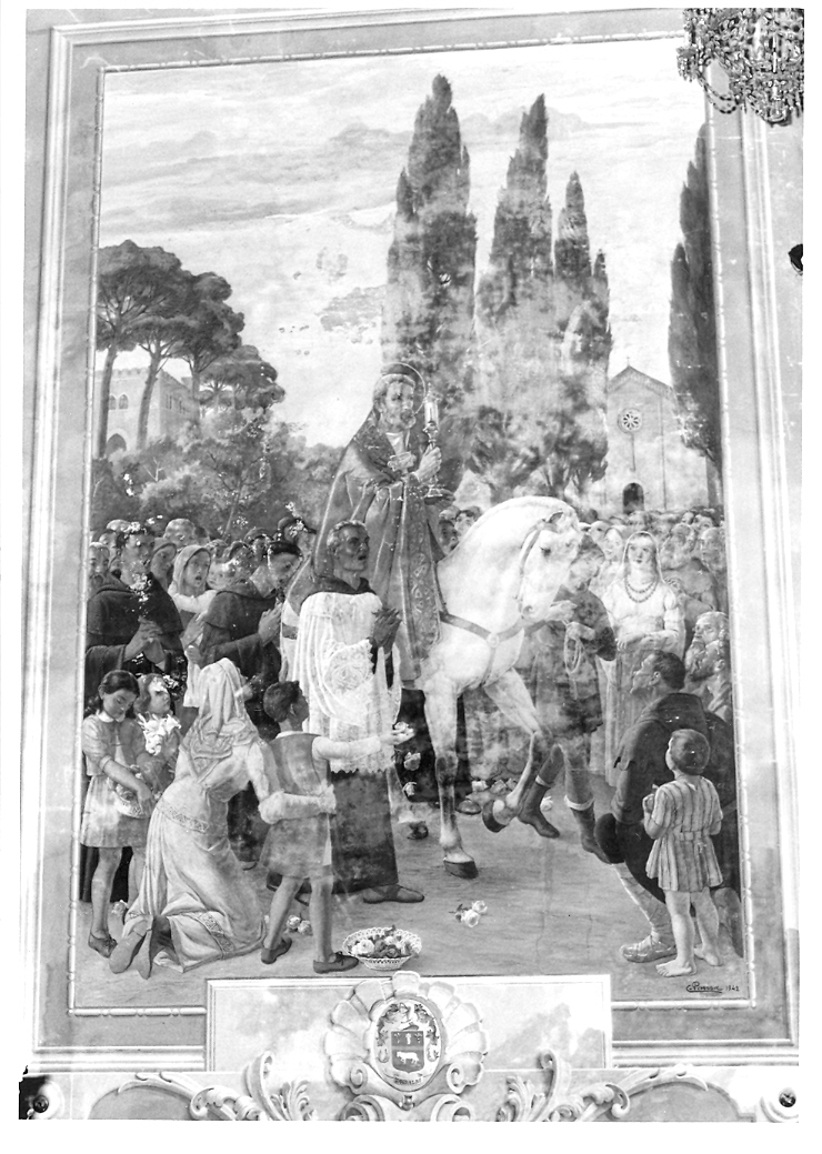 processione con le reliquie di Santa Spina (dipinto) di Pavisa Ciro (sec. XX)