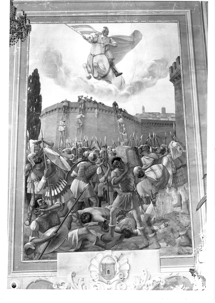 assedio di Sant'Elpidio (dipinto) di Pavisa Ciro (sec. XX)