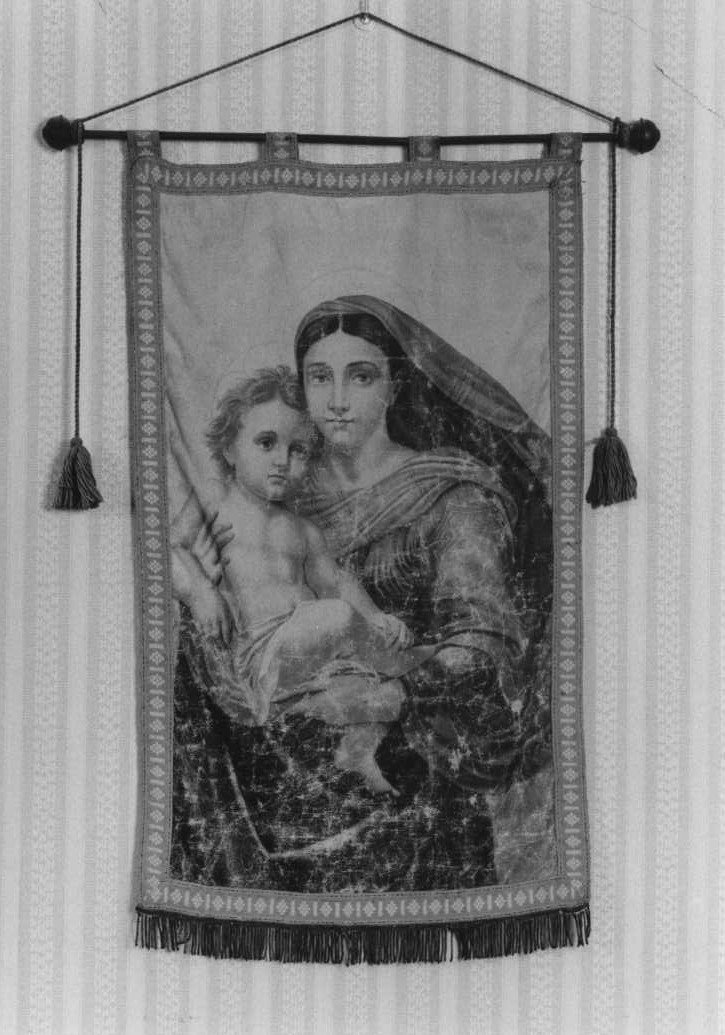 Madonna con Bambino (stendardo processionale) - ambito marchigiano (inizio sec. XX)