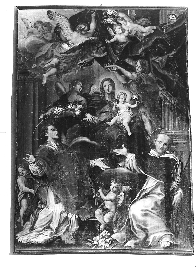 Madonna con Bambino e Santi (dipinto) - ambito marchigiano (seconda metà sec. XVII)