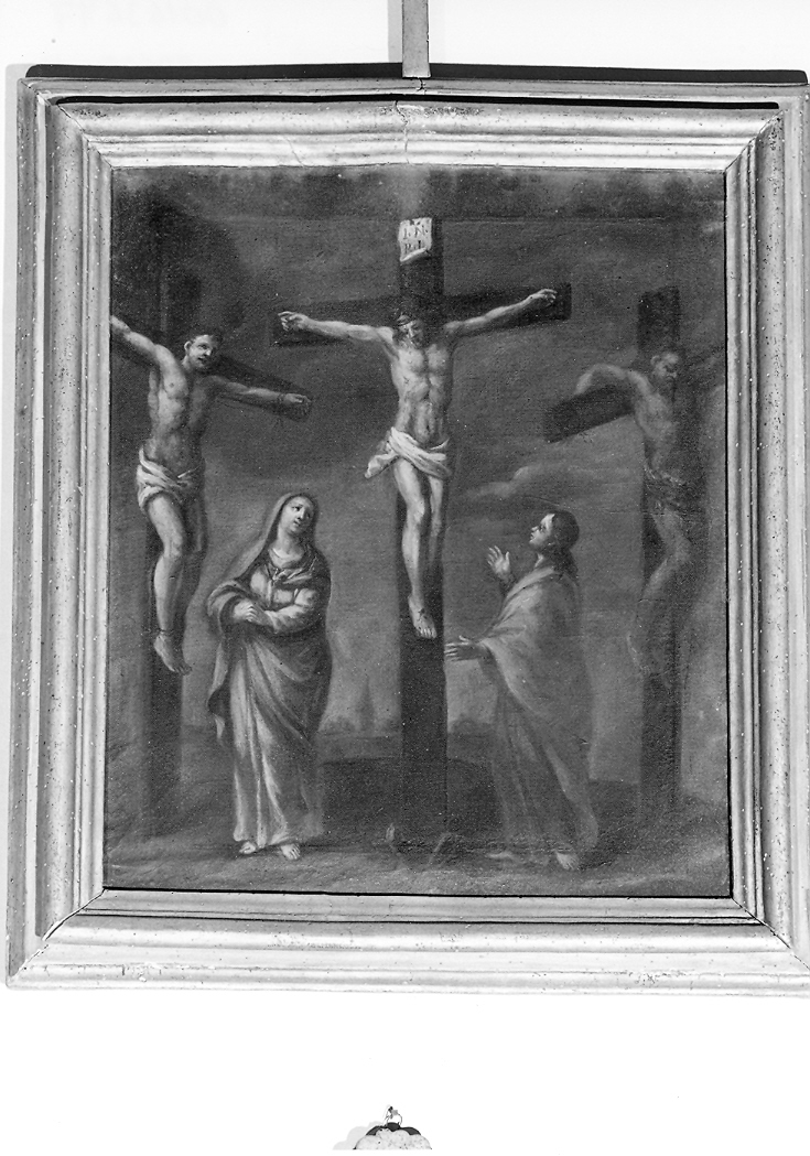 stazione XII: Gesù innalzato e morto in croce (Via Crucis, elemento d'insieme) - ambito marchigiano (seconda metà sec. XVIII)