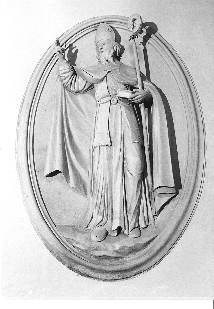 Sant'Agostino (rilievo) - bottega marchigiana (seconda metà sec. XVIII)