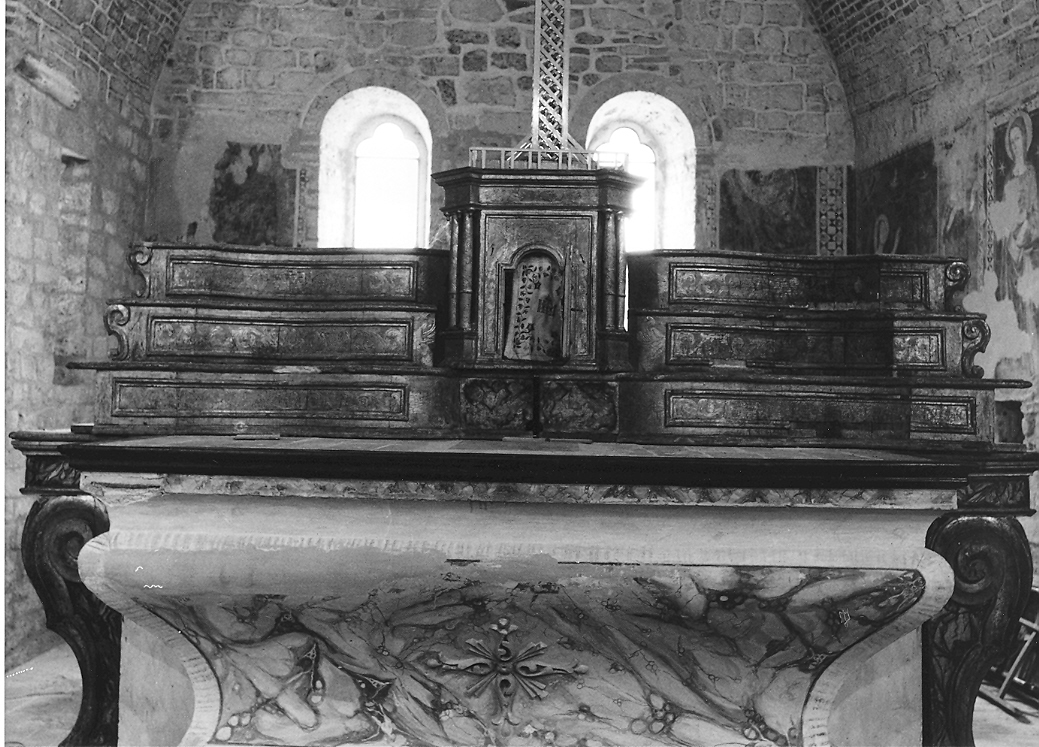 gradino d'altare - bottega marchigiana (seconda metà sec. XVIII)