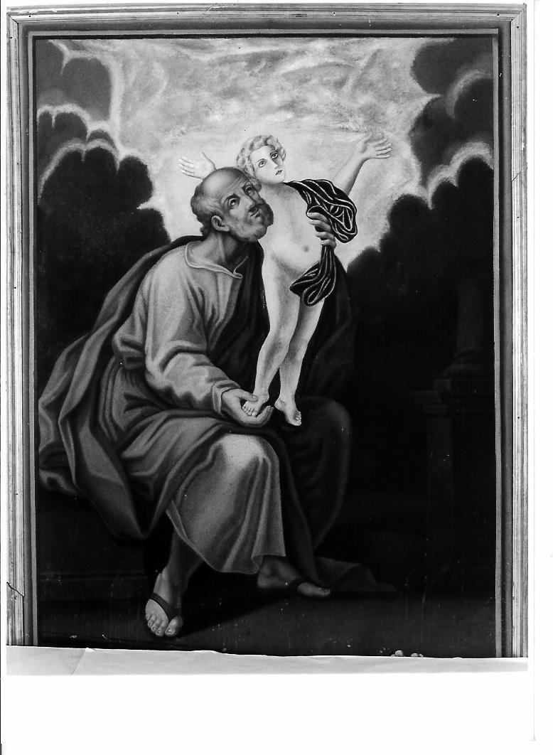 San Giuseppe con Bambino (dipinto) - ambito marchigiano (fine sec. XIX)